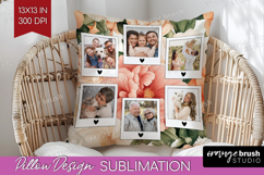 Floral Photo Pillow PNG - Peony Flower Picture Frame Pillow Product Image 1