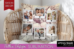 Floral Photo Pillow PNG - Peony Flower Picture Frame Pillow Product Image 1