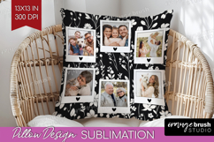 Retro Flowers Photo Pillow PNG - Floral Picture Frame Pillow Product Image 1