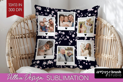 Retro Flowers Photo Pillow PNG - Floral Picture Frame Pillow Product Image 1