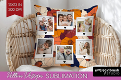 Retro Flowers Photo Pillow PNG - Floral Picture Frame Pillow Product Image 1