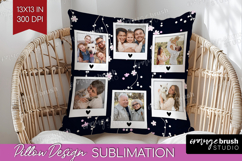 Retro Flowers Photo Pillow PNG - Floral Picture Frame Pillow Product Image 1