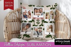 Flowers Photo Pillow PNG - Vintage Floral Picture Frame Product Image 1