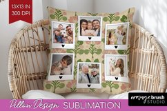 Flowers Photo Pillow PNG - Vintage Floral Picture Frame Product Image 1