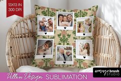 Flowers Photo Pillow PNG - Vintage Floral Picture Frame Product Image 1