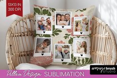 Flowers Photo Pillow PNG - Vintage Floral Picture Frame Product Image 1