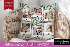 Flowers Photo Pillow PNG - Vintage Floral Picture Frame Product Image 1