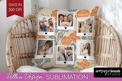 Flowers Photo Pillow PNG - Vintage Floral Picture Frame Product Image 1