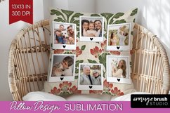 Flowers Photo Pillow PNG - Vintage Floral Picture Frame Product Image 1