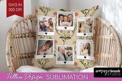 Flowers Photo Pillow PNG - Vintage Floral Picture Frame Product Image 1