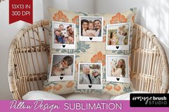 Flowers Photo Pillow PNG - Vintage Floral Picture Frame Product Image 1