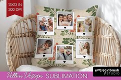 Flowers Photo Pillow PNG - Vintage Floral Picture Frame Product Image 1