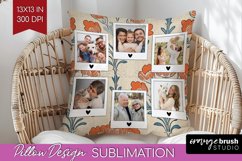 Flowers Photo Pillow PNG - Vintage Floral Picture Frame Product Image 1