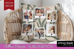 Flowers Photo Pillow PNG - Vintage Floral Picture Frame Product Image 1
