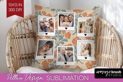 Flowers Photo Pillow PNG - Vintage Floral Picture Frame Product Image 1