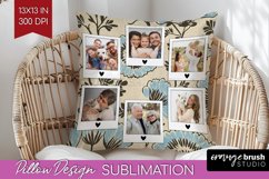 Flowers Photo Pillow PNG - Vintage Floral Picture Frame Product Image 1