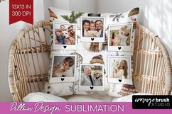 Christmas Photo Pillow PNG - Snowman Picture Frame Pillow Product Image 1
