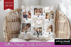 Christmas Photo Pillow PNG - Snowman Picture Frame Pillow Product Image 1