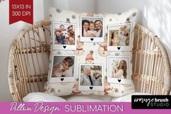Christmas Photo Pillow PNG - Snowman Picture Frame Pillow Product Image 1