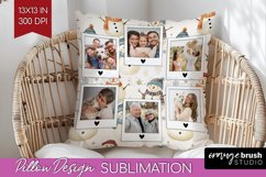 Christmas Photo Pillow PNG - Snowman Picture Frame Pillow Product Image 1