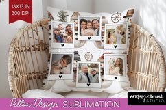 Christmas Photo Pillow PNG - Snowman Picture Frame Pillow Product Image 1