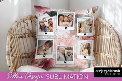 Family Photo Frame Pillow Sublimation - Floral Pillow Cover Product Image 1