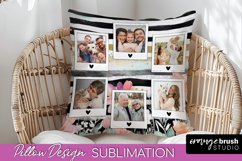 Family Photo Frame Pillow Sublimation - Floral Pillow Cover Product Image 1