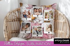 Family Photo Frame Pillow Sublimation - Floral Pillow Cover Product Image 1