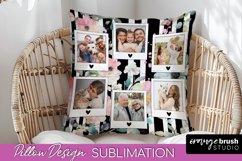 Family Photo Frame Pillow Sublimation - Floral Pillow Cover Product Image 1