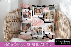 Family Photo Frame Pillow Sublimation - Floral Pillow Cover Product Image 1
