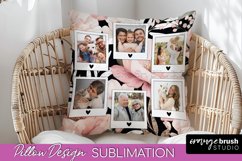 Family Photo Frame Pillow Sublimation - Floral Pillow Cover Product Image 1