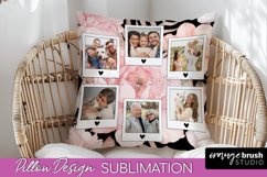 Family Photo Frame Pillow Sublimation - Floral Pillow Cover Product Image 1