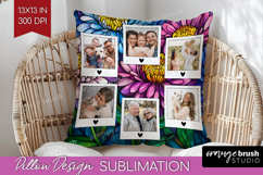Stained Glass Photo Pillow PNG - Flowers Picture Frame Cover Product Image 1