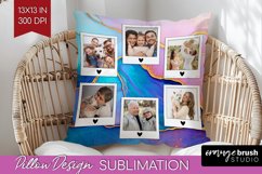 Alcohol Ink Photo Pillow PNG - Marble Picture Frame Pillow Product Image 1