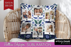 Folk Flowers Photo Pillow PNG - Floral Picture Frame Pillow Product Image 1