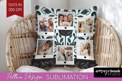 Folk Flowers Photo Pillow PNG - Floral Picture Frame Pillow Product Image 1