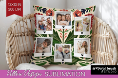 Folk Flowers Photo Pillow PNG - Floral Picture Frame Pillow Product Image 1