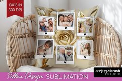 Rose Photo Pillow PNG - Floral Picture Frame Pillow Cover Product Image 1