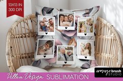 Rose Photo Pillow PNG - Floral Picture Frame Pillow Cover Product Image 1