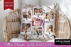 Rose Photo Pillow PNG - Floral Picture Frame Pillow Cover Product Image 1