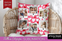 Heart Pattern Photo Pillow PNG - Valentines Day Picture Product Image 1