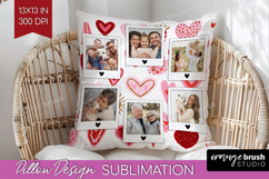 Heart Pattern Photo Pillow PNG - Valentines Day Picture Product Image 1