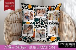 Leopard Print Photo Pillow PNG - Animal Pattern Picture Product Image 1