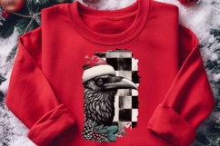 Dark Christmas Sublimation PNG | Gothic Santa Raven Skull Product Image 5
