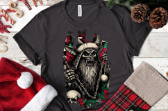 Dark Christmas Sublimation PNG | Gothic Holiday T-Shirt Art Product Image 5