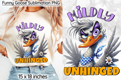 Funny Goose Sublimation, Mildly Unhinged Sarcastic Print Product Image 1