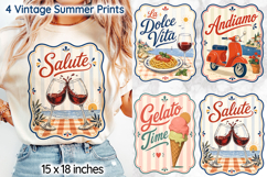 Vintage Italian Summer Sublimation Bundle, Mediterranean PNG Product Image 4
