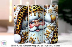 Santa Claus Tumbler Wrap, Christmas Tumbler Sublimation Product Image 1