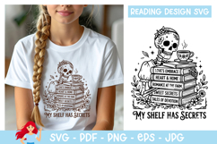 My shelf has secrets SVG, Reading SVG Product Image 1