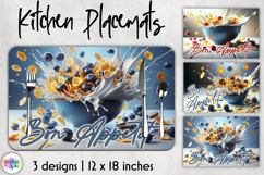 Kitchen Placemat Sublimation, Breakfast Placemat Print Product Image 1